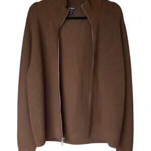 Todd Snyder Men's Merino Full Zip Sweater, Toasted Coconut Brown, Size M, NWT